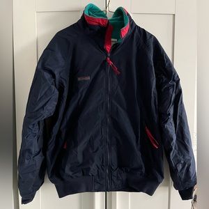 90s Columbia Winter Ski Coat Teal Navy Red Women’s L